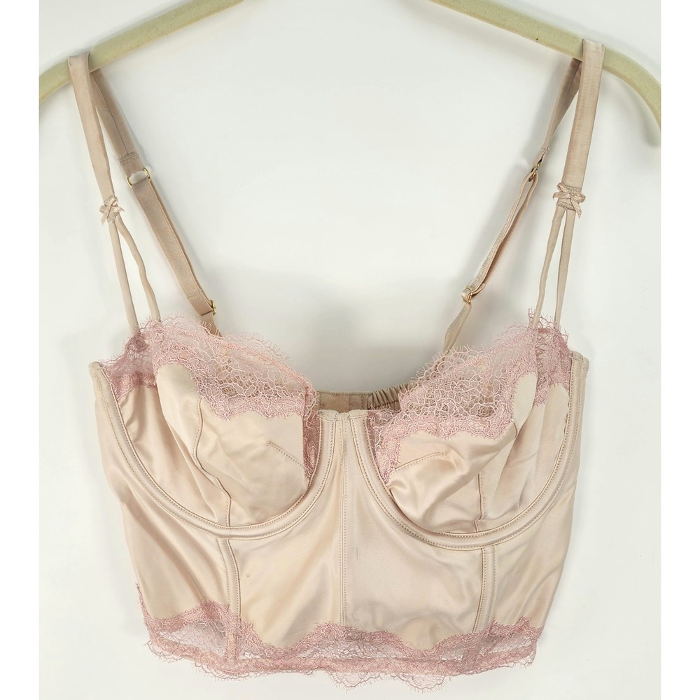 Victoria's Secret Dream Angels Unlined Long Line Balconette Bustier Corset 32DD